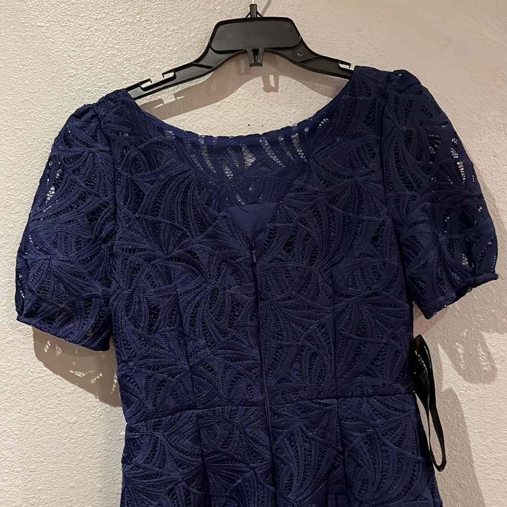Kay Unger New York Zoey Lace Tea Length Dress - Picture 12 of 17